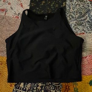 Onzi cropped sports top with shelf bra, no padding size S/M,  GUC